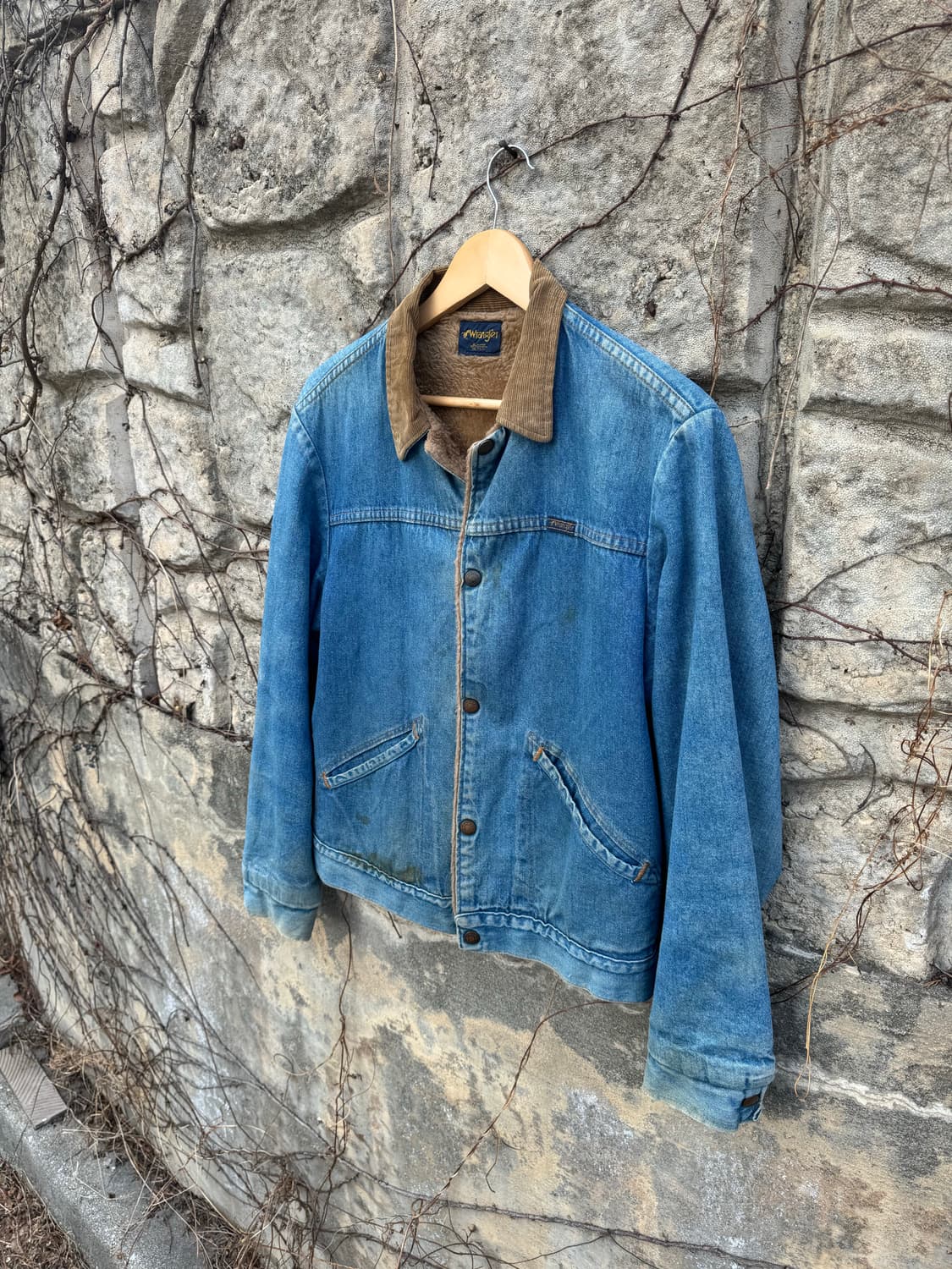 80s 랭글러 빈티지 기묘한이야기 조나단 쉐르파 데님 자켓 상품이미지3
