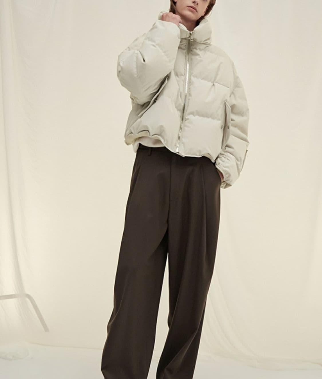 시스템옴므 파리컬렉션 크롭 패딩 팝니다 우영미 타임옴므 솔리드옴므 상품이미지1