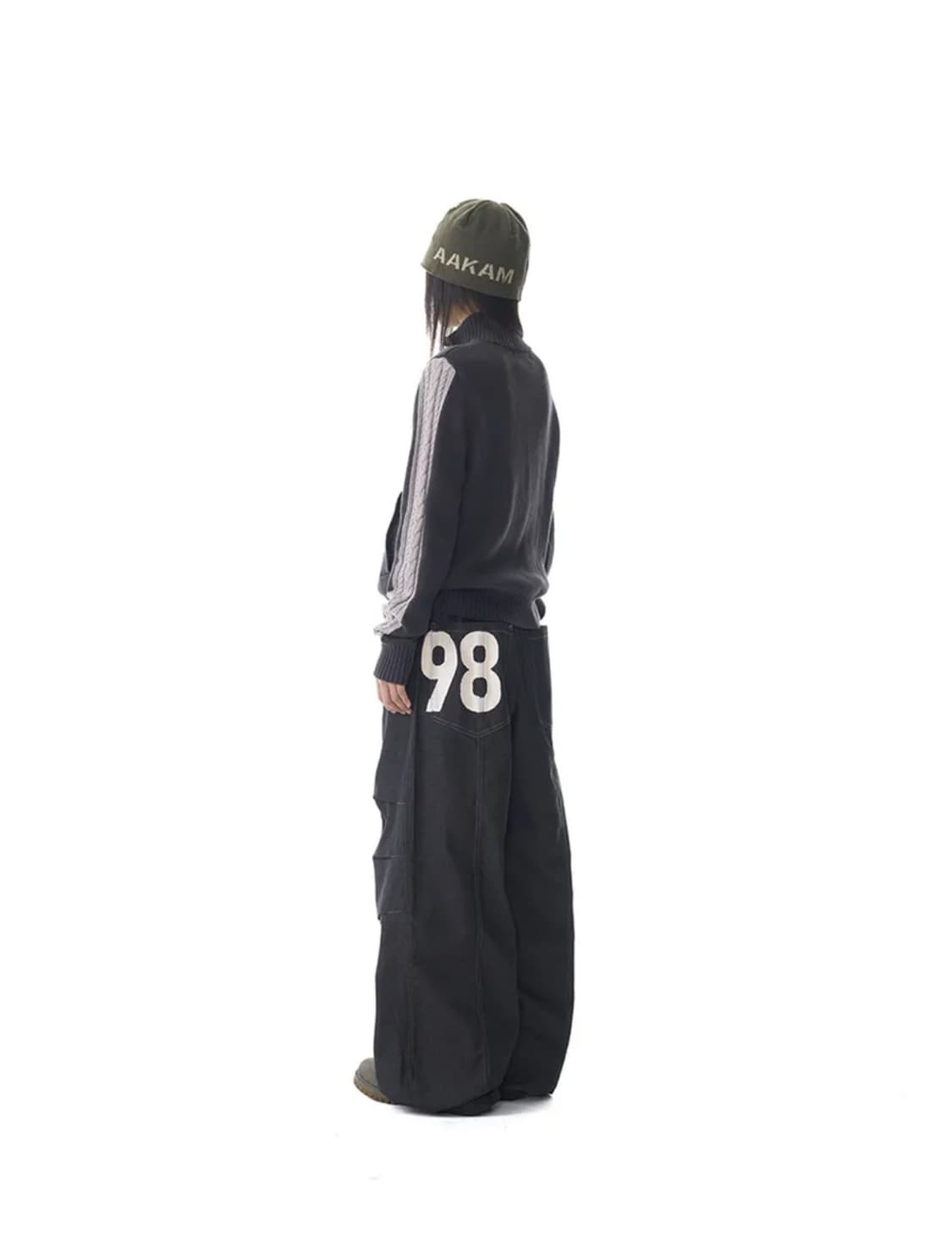 아캄 98 Printed Knee Pin-tuck Denim Pants 상품이미지1