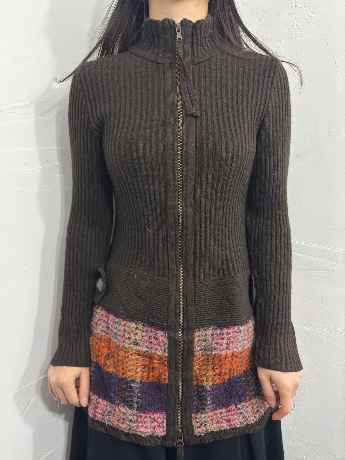 knit twoway zipup 상품이미지1