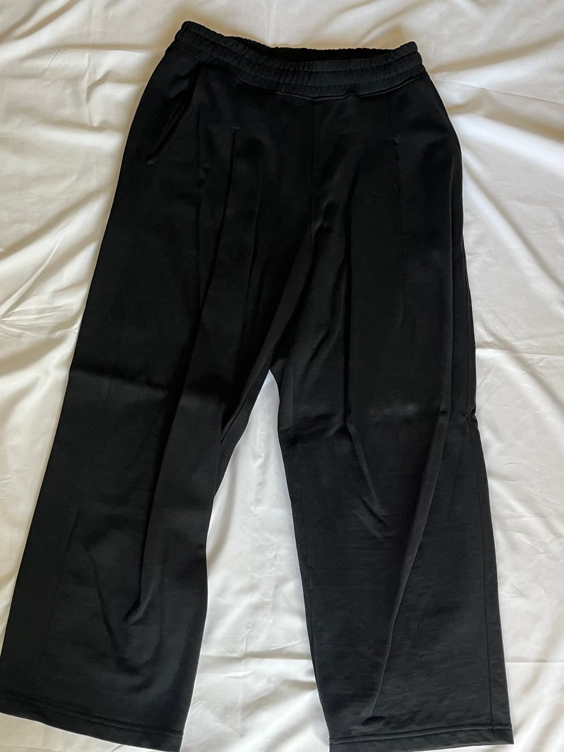 [M]자바나스 와이드 스웨트 팬츠 블랙 상품이미지1