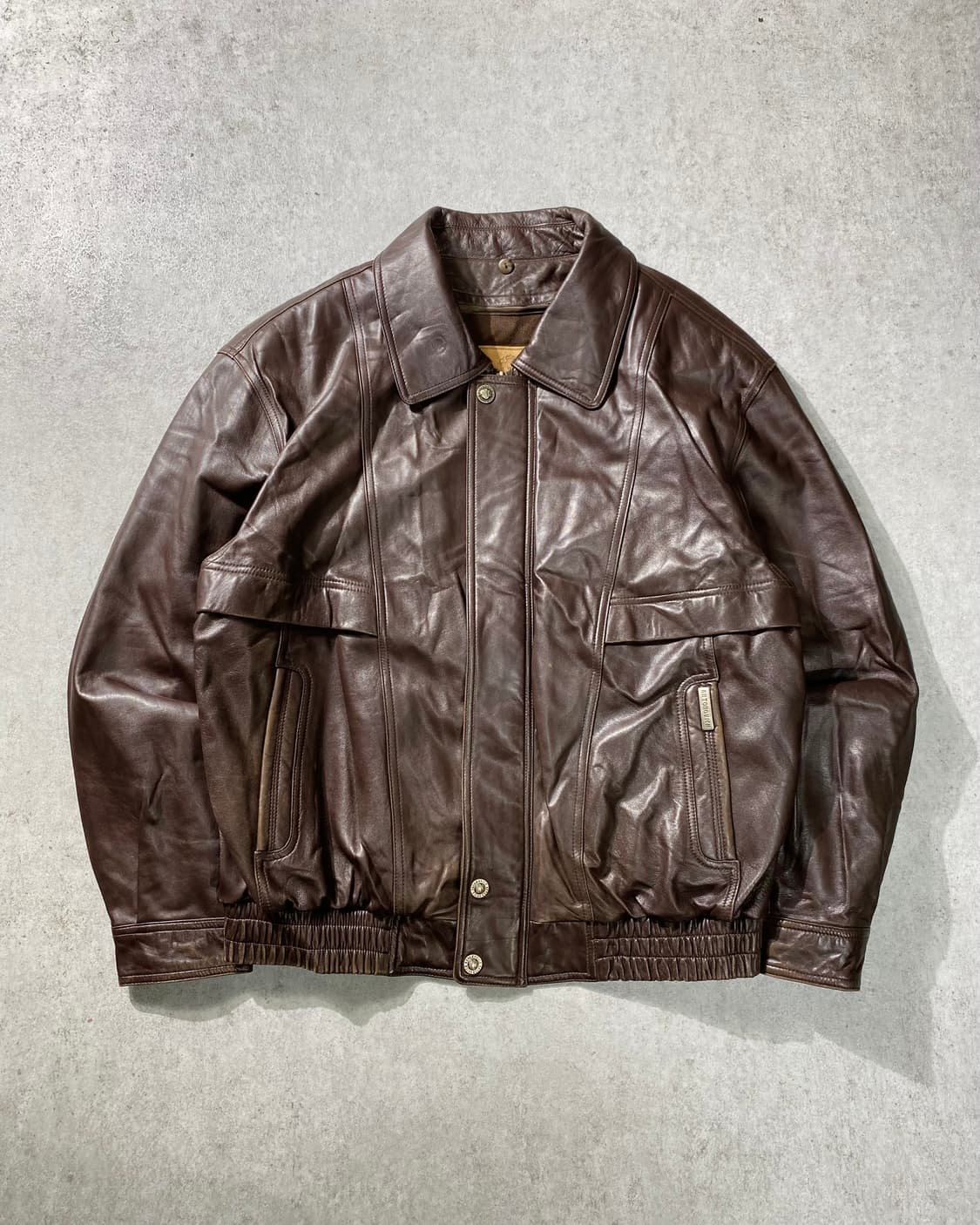 [XL] 90s Antoniovich 브라운 양가죽 레더자켓 상품이미지1