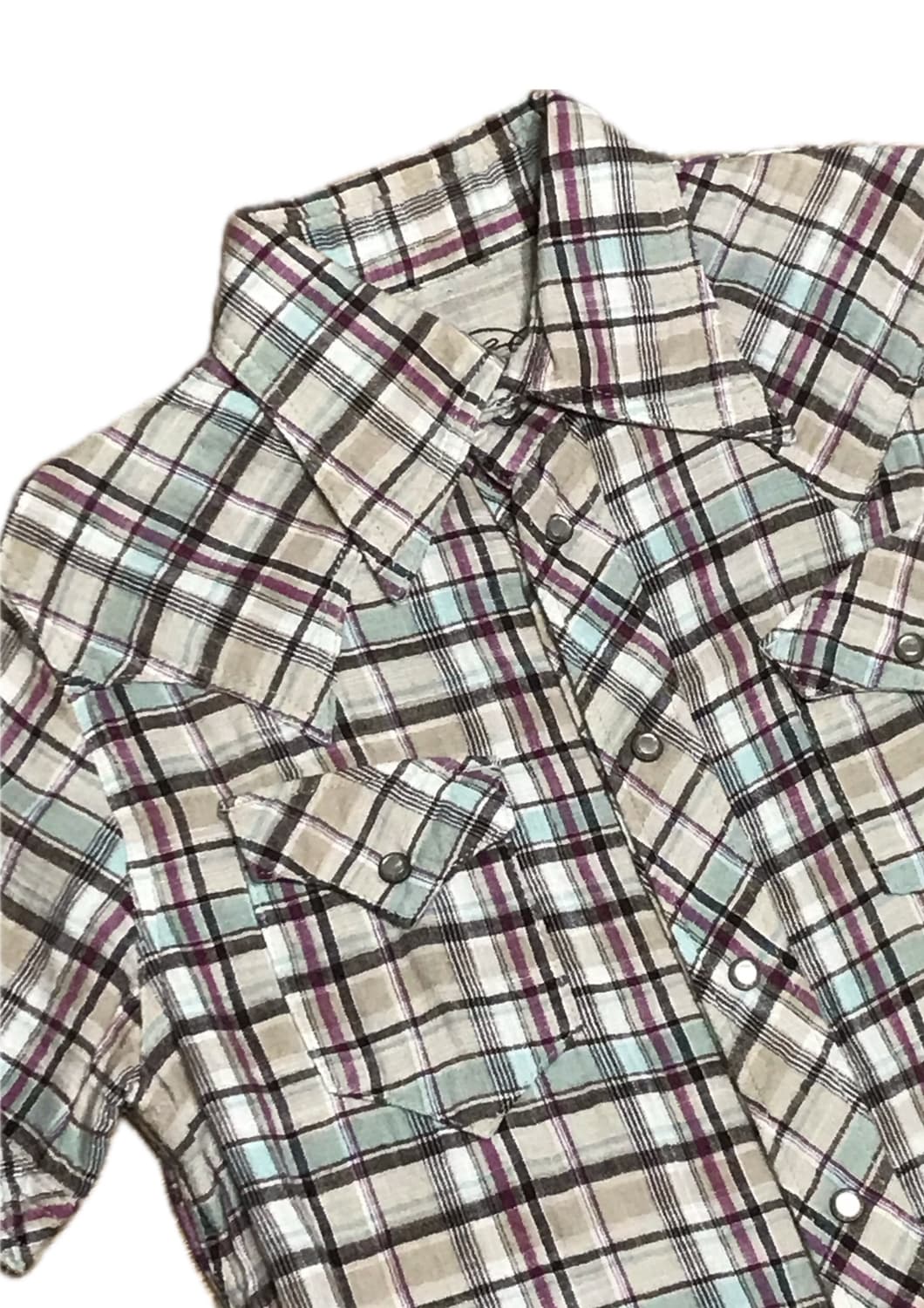 TMT 유니크 체크 패턴 반팔 셔츠 상품이미지2