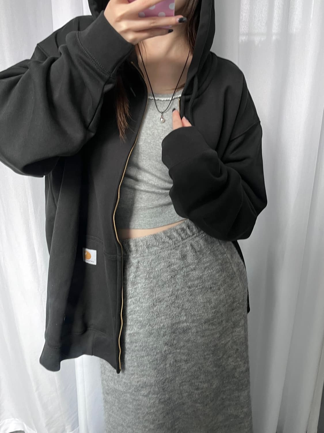 Carhartt 칼하트 블랙컬러 후드집업 상품이미지8