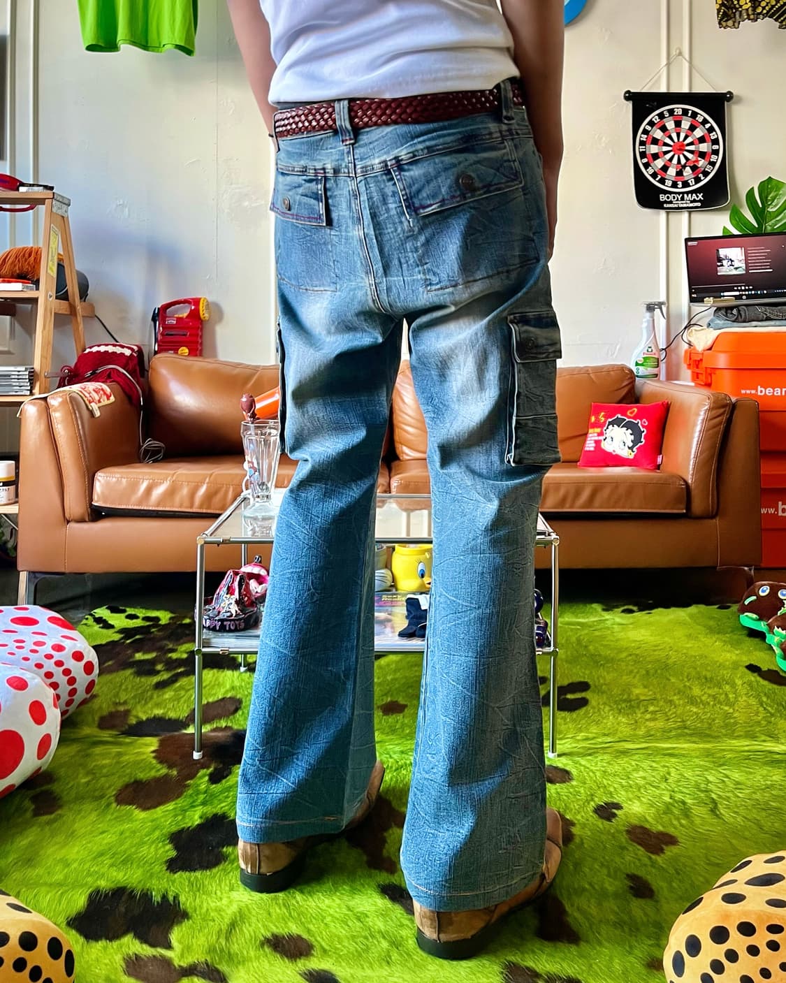 90-00s JPN Vintage Boots-Cut Cargo Denim 상품이미지3