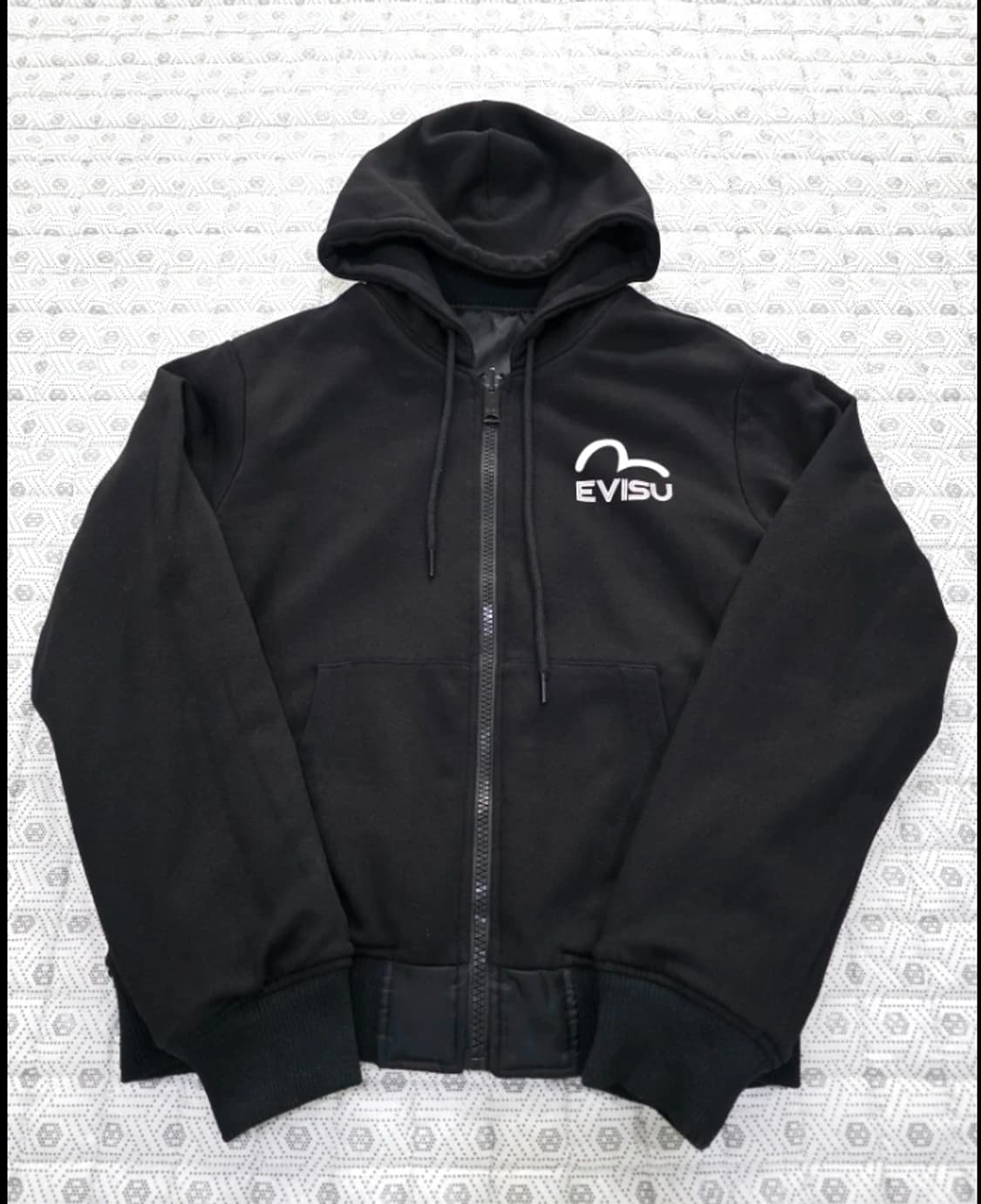 EVISU 에비수 리버시블 블랙 후드 집업 90 상품이미지1