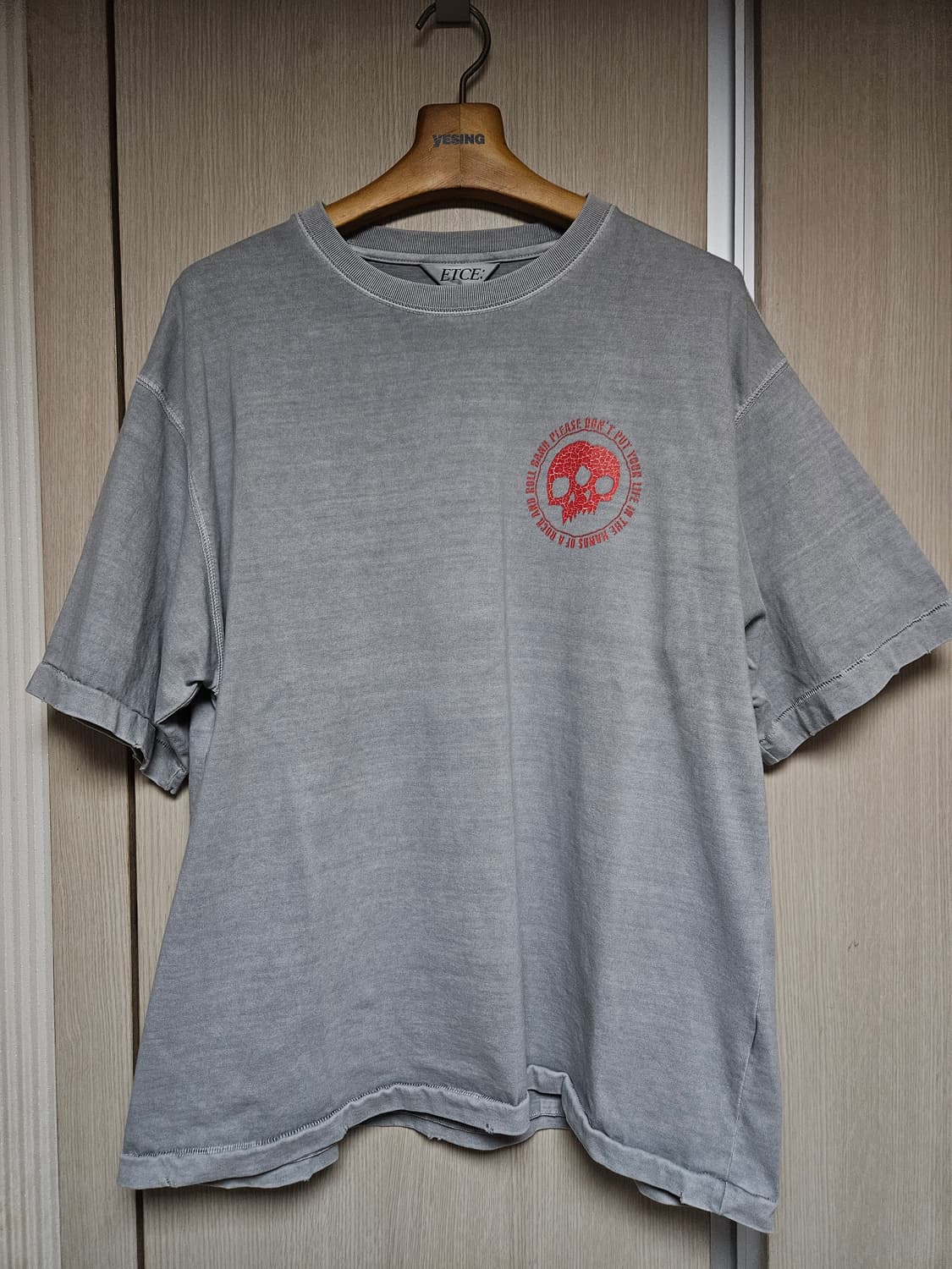 ETCE 트윈 반팔 티셔츠 그레이 상품이미지2