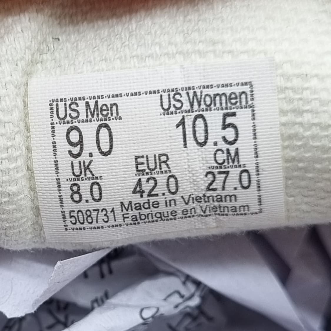 반스 체커보드 오렌지 남성슬립온270  상품이미지6