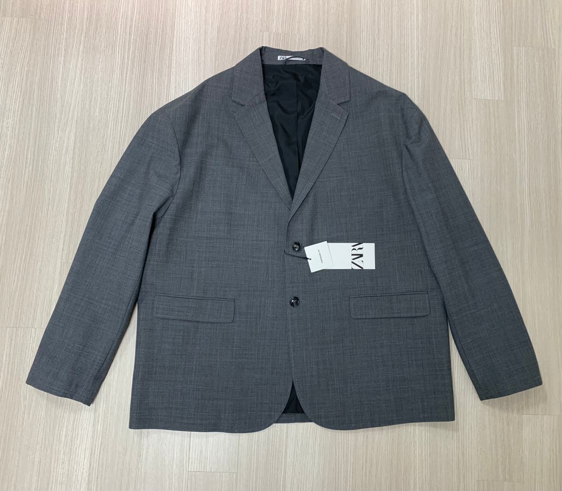 자라 오버사이즈 울 셋업 수트 그레이 새상품 상품이미지5