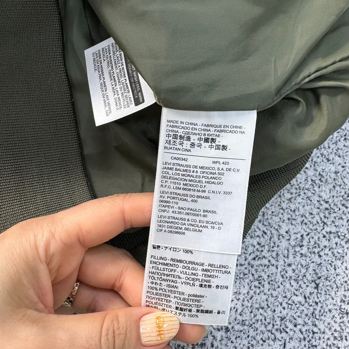 S 리바이스 여성 퀄팅 봄버 자켓 0331J 상품이미지5