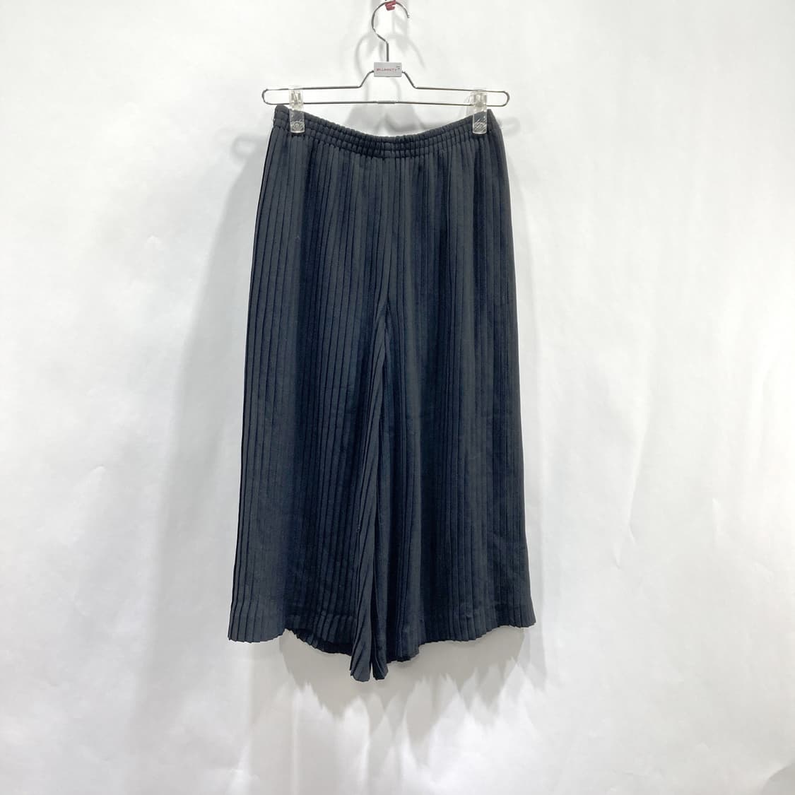 여성 플리츠 와이드 밴딩 팬츠 블랙 FREE 상품이미지3