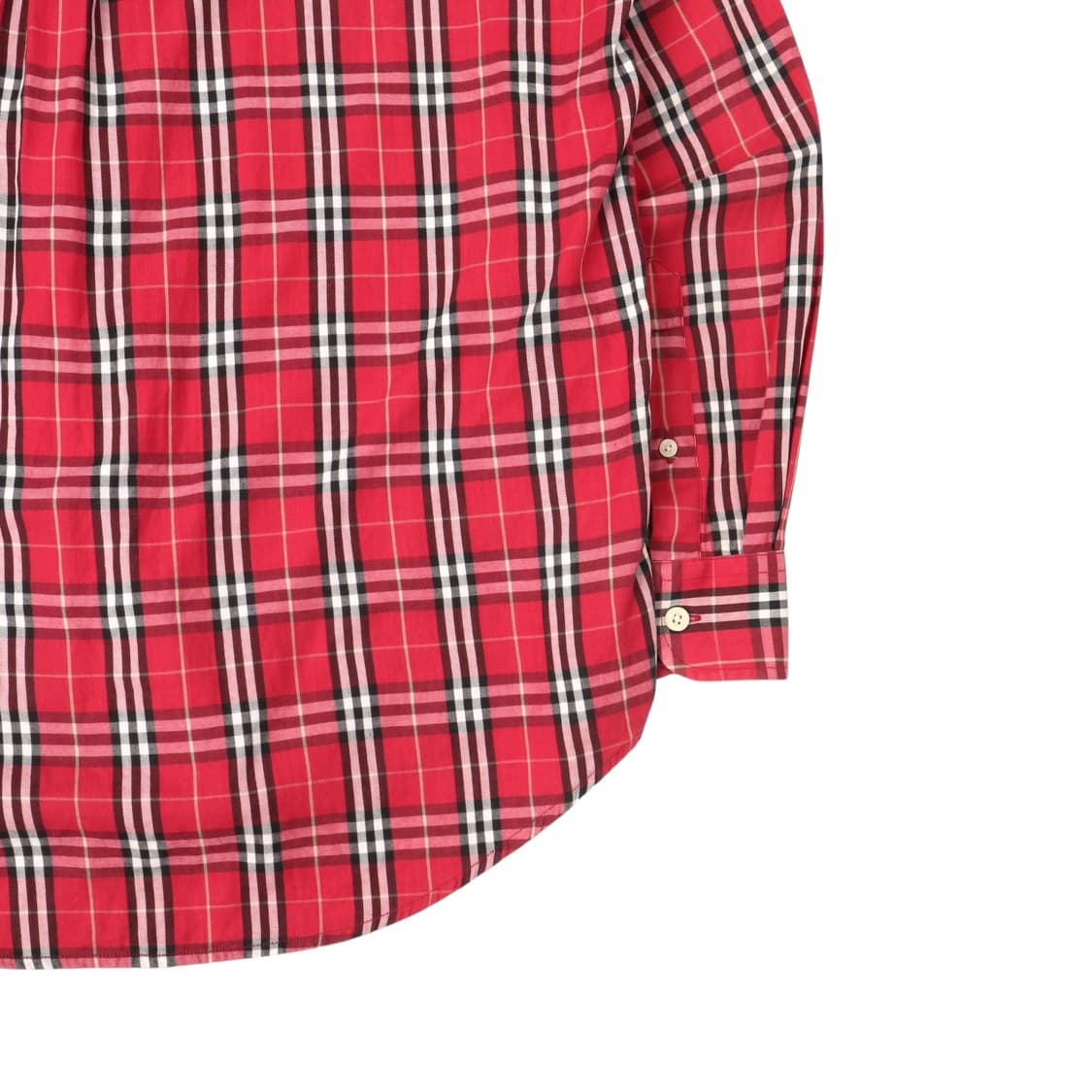 버버리 레드 핑크 노바체크 포켓 로고 셔츠 상품이미지7