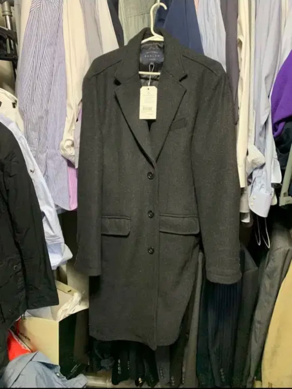 (새제품)정가 19.8 비슬로우 울코트beslow (xl, 105,차콜 상품이미지1