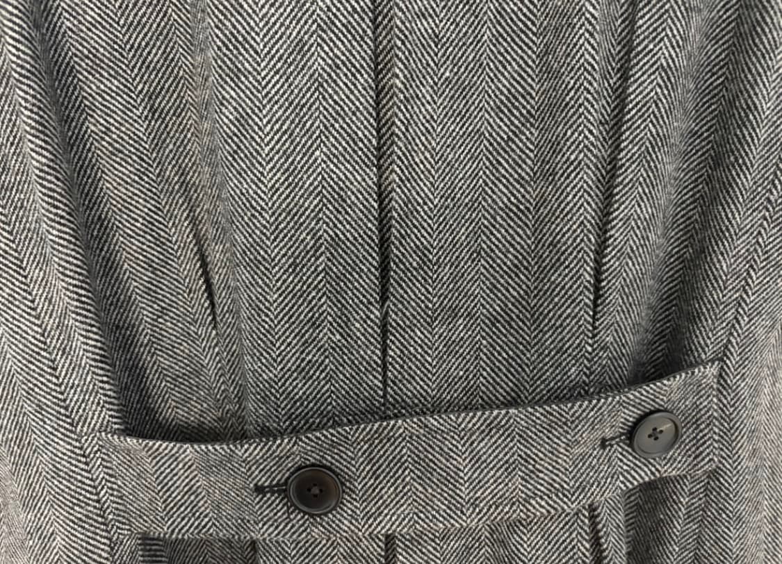 피크드 라펠 밀리터리 헤링본 코트 / 54 ( 2xl 110 ) 상품이미지3