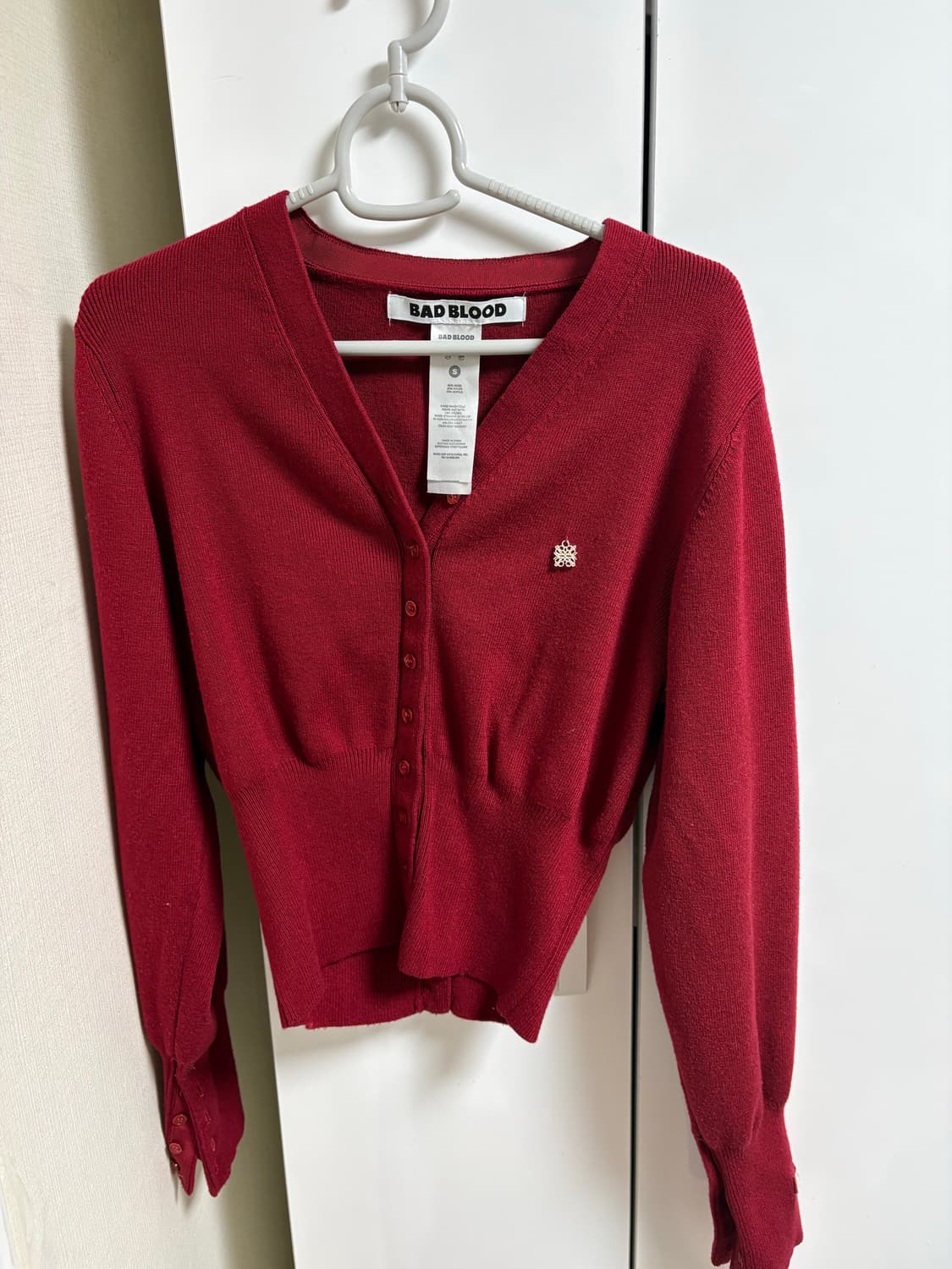 BAD BLOOD 배드블러드 니트 가디건 / 버건디 상품이미지1
