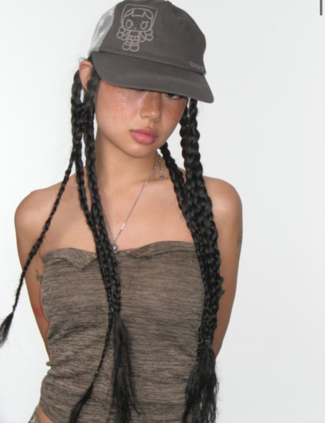 KNIT TUBE TOP BROWN 상품이미지1