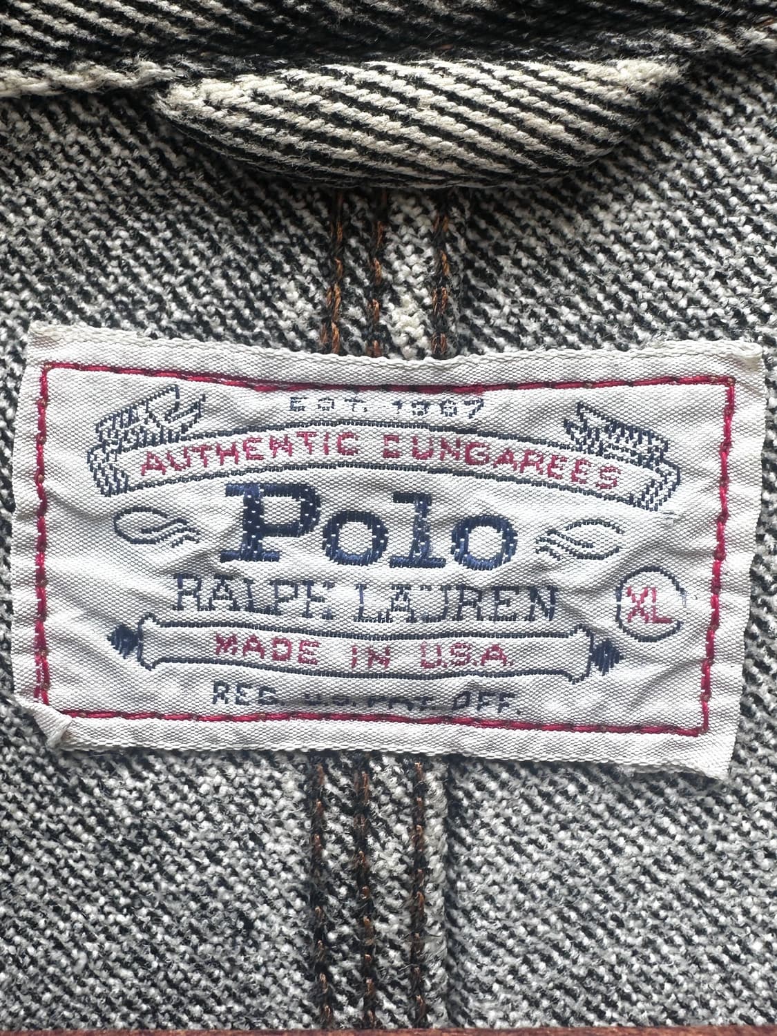 90s usa og polo dungarees denim jacket 상품이미지5