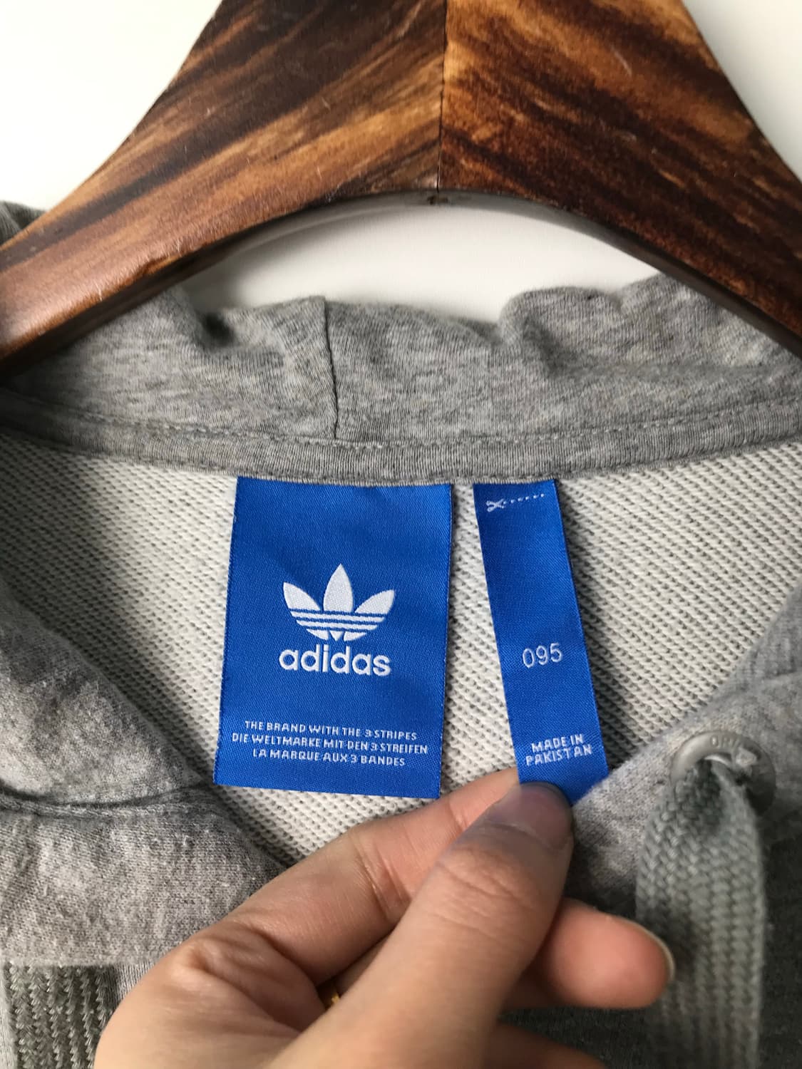 아디다스 자수로고 그레이 후드집업 상품이미지8
