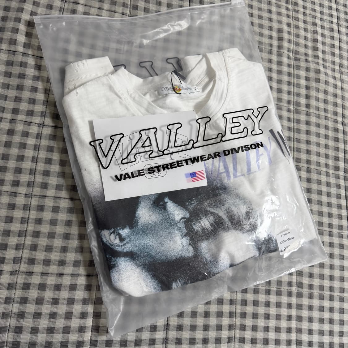 (M) Vale 베일 원초적 본능 프린팅 박스 컷 반팔티 화이트 상품이미지5