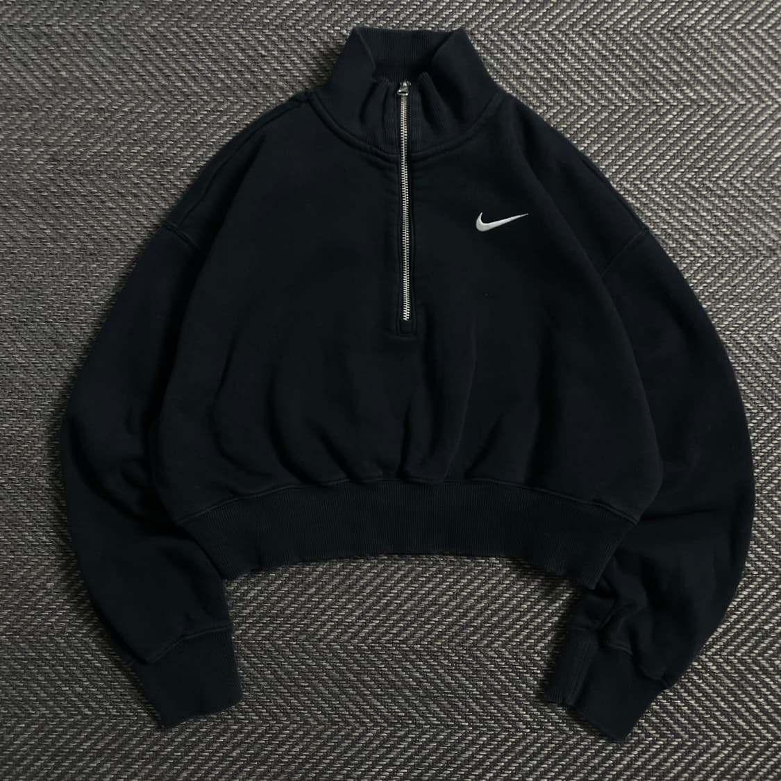 나이키 우먼스 크롭 하프집업 스웻 셔츠y 4656 상품이미지2