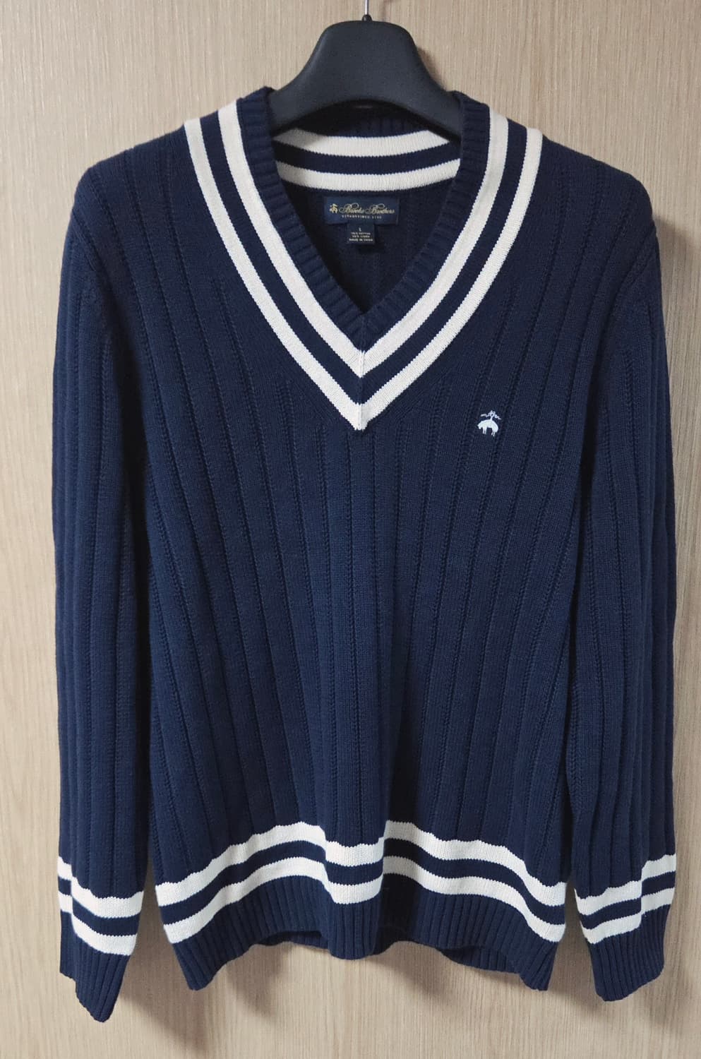 (착샷) 브룩스브라더스 테니스 브이넥 스웨터  상품이미지1