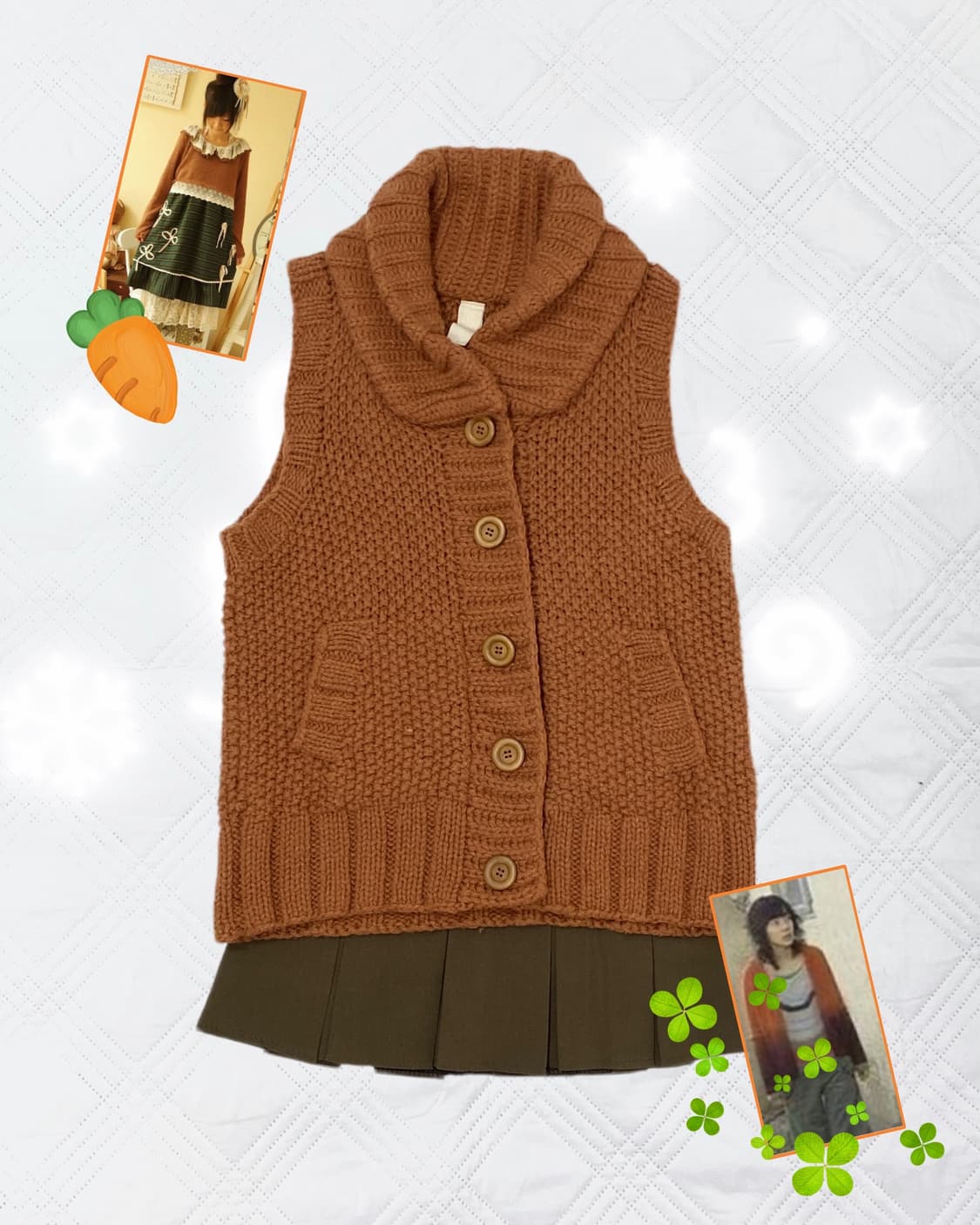 ꒰ঌ 당근 케이쿠 맛 니트 조끼 ໒꒱ 상품이미지1