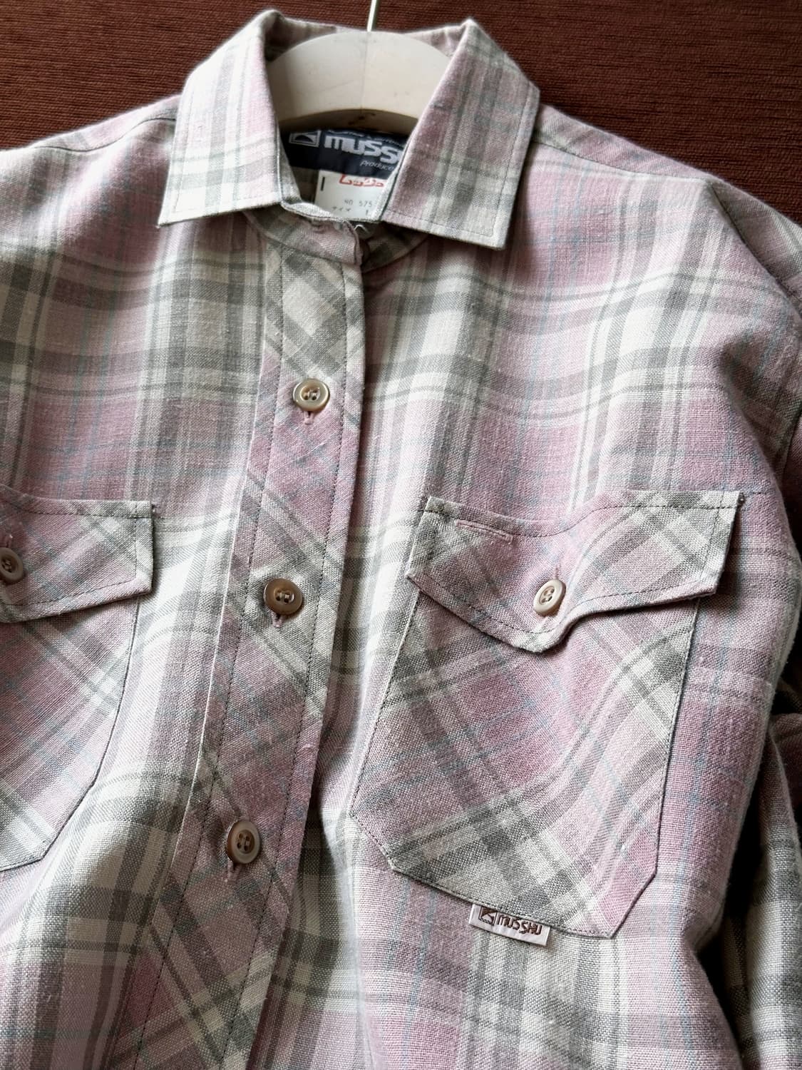 Linen blend design work shirt 상품이미지2