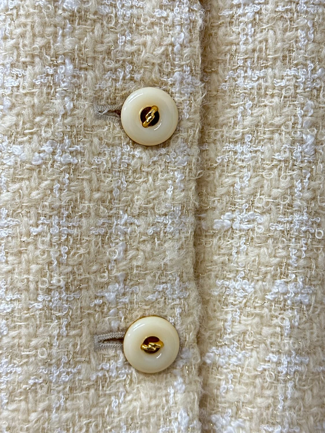 일본빈티지 울 혼방 카라 포인트 빈티지 클래식 트위드 자켓  상품이미지5