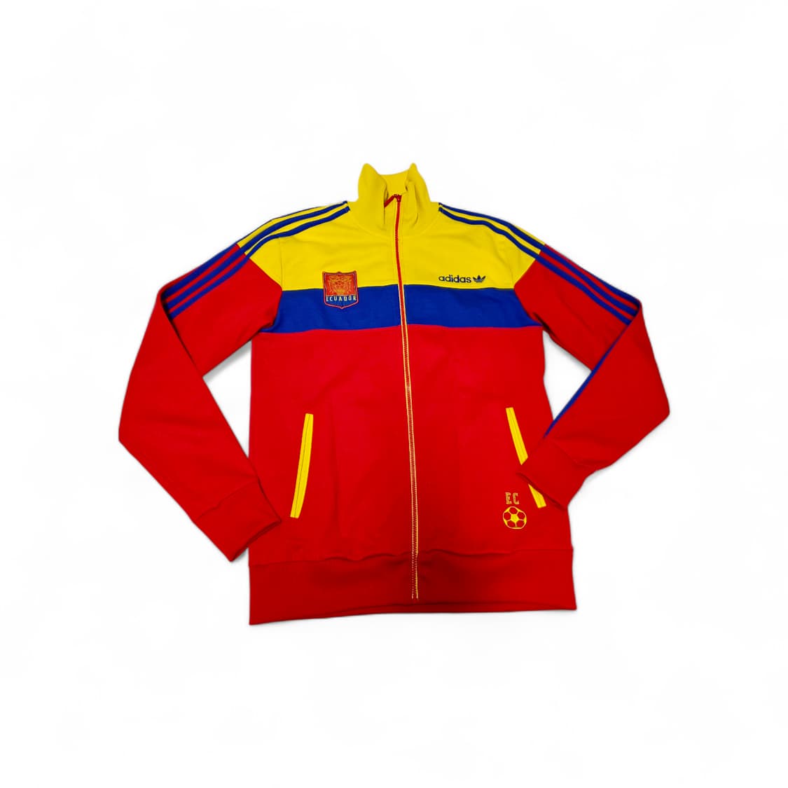 [아디다스] 희귀 에콰도르 국대 레드 옐로우 배색 트랙탑 져지 M 상품이미지2