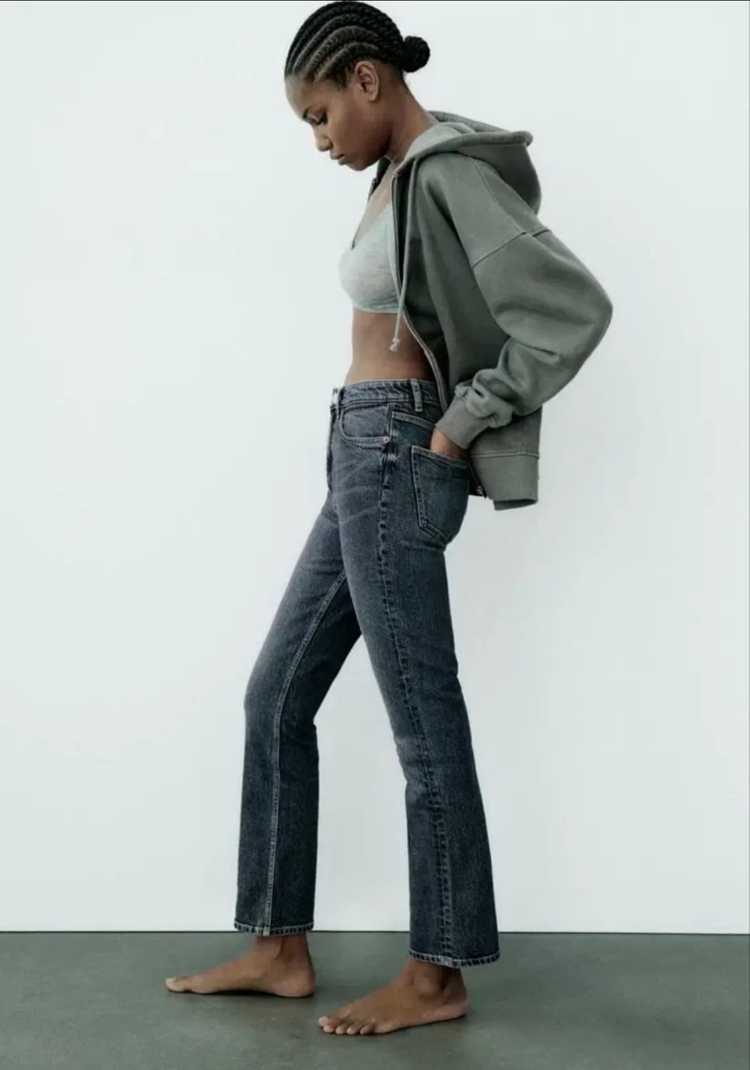 자라 하이웨스트 앵클 데님 청바지 (새상품 택 O/36사이즈) 상품이미지2