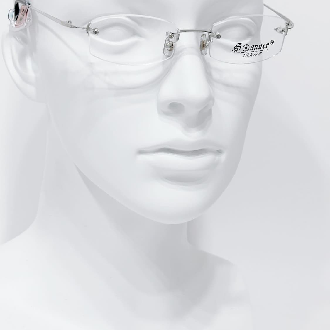 SCANNER 실버 스퀘어 무테 데드스탁 빈티지안경 상품이미지5