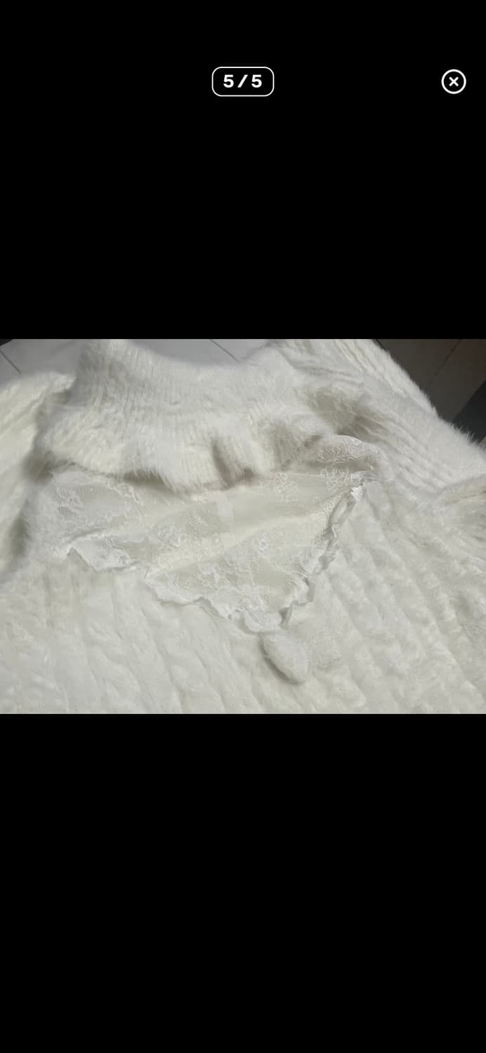 리즈리사 오프숄더 목폴라 앙고라 원피스 상품이미지4