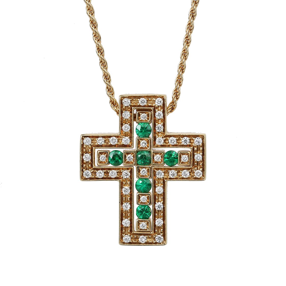 다미아니 벨에포크 에메랄드 네크리스 옐로우골드 십자가 목걸이 미듐 200 상품이미지8