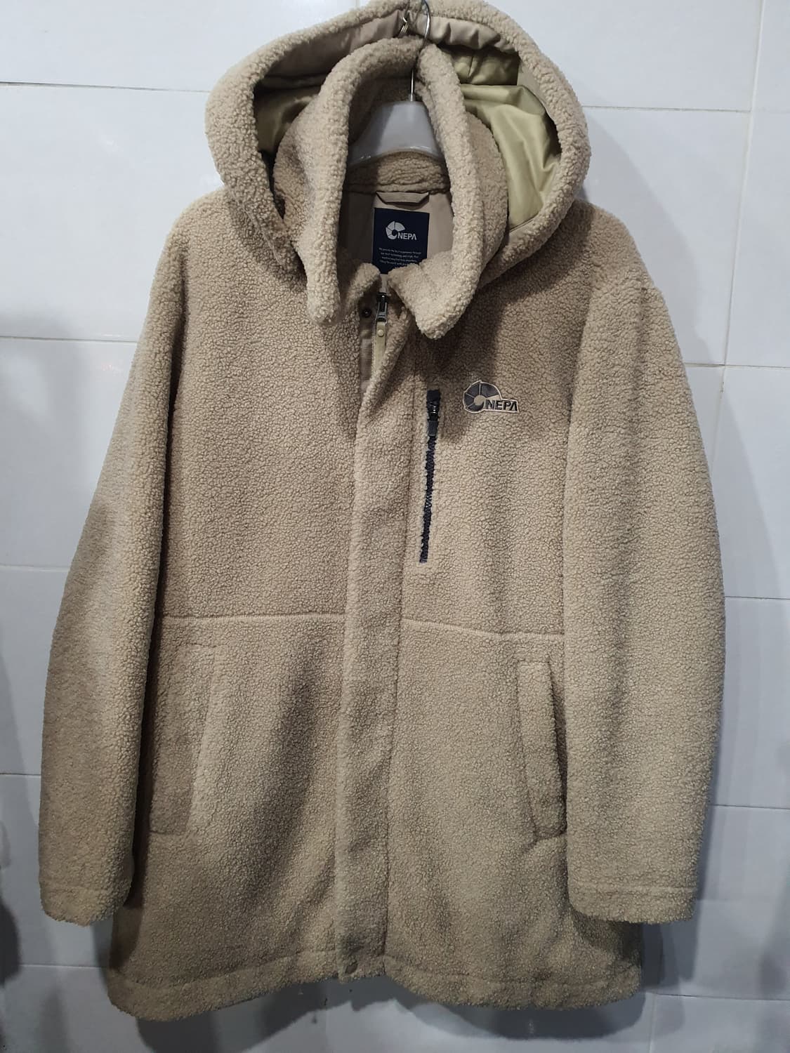 네파 뽀글이 후드 플리스 롱자켓(공용) 상품이미지1