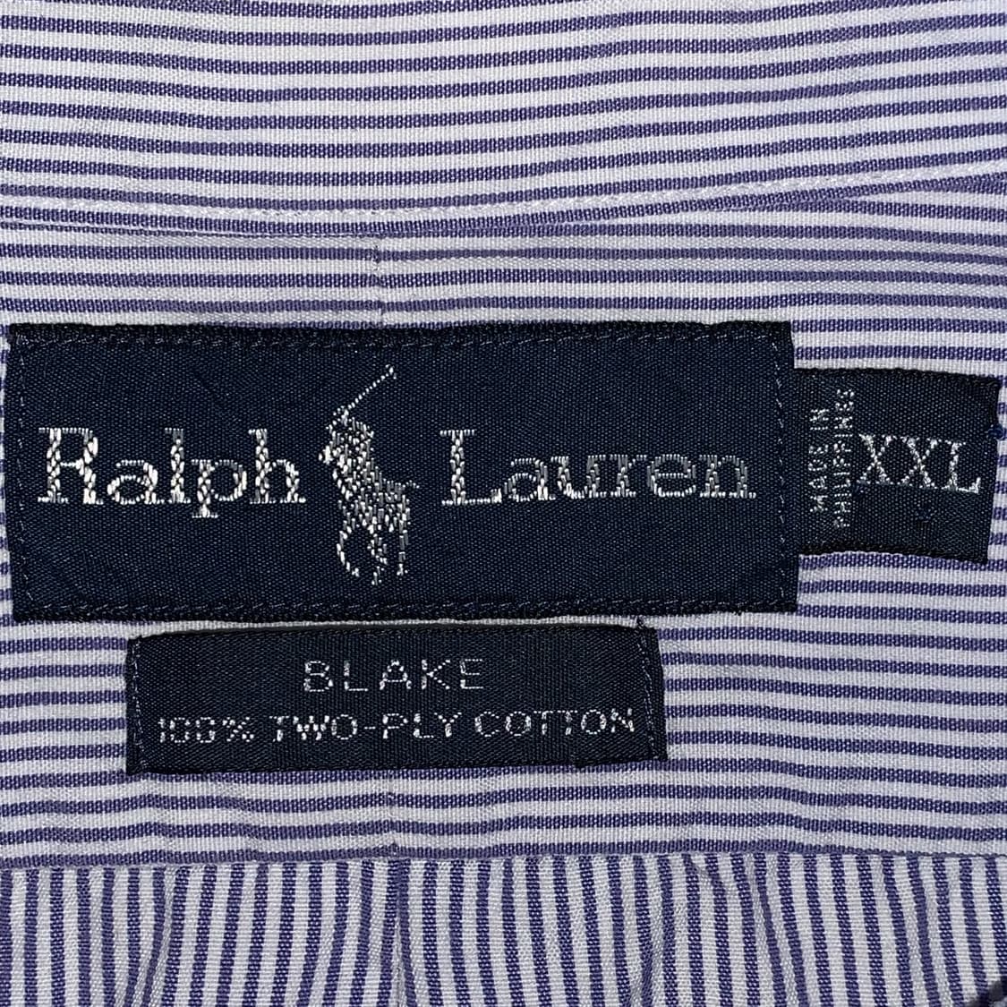 [2XL] 폴로 랄프로렌 벵골 스트라이프 투플라이 코튼셔츠 블레이크 상품이미지4