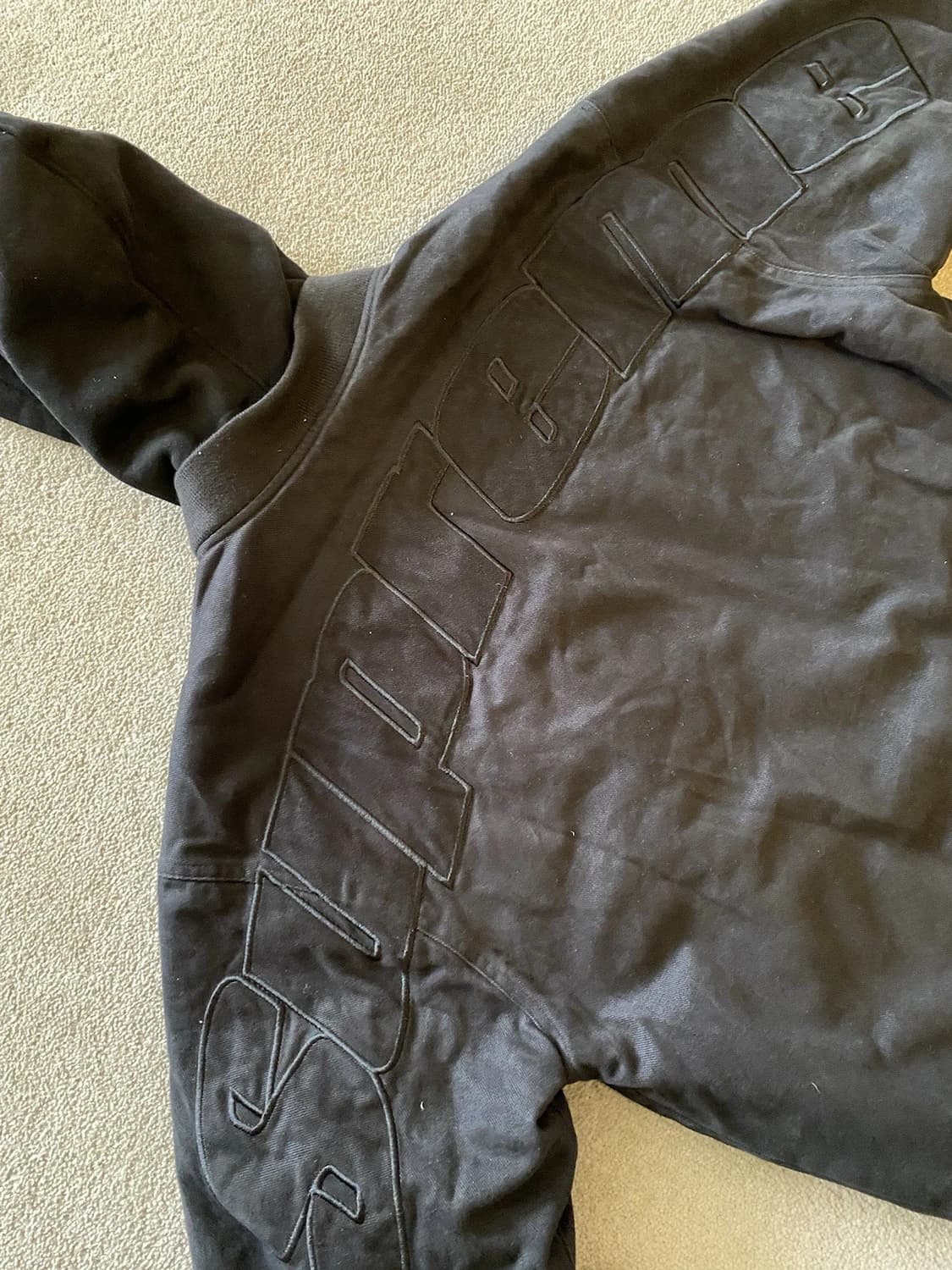 슈프림 후드 트윌 바시티 자켓 블랙 상품이미지2