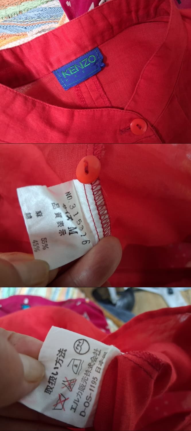 겐조 플리츠린넨블라우스 레트로 큰주름 핀턱 66 상품이미지9