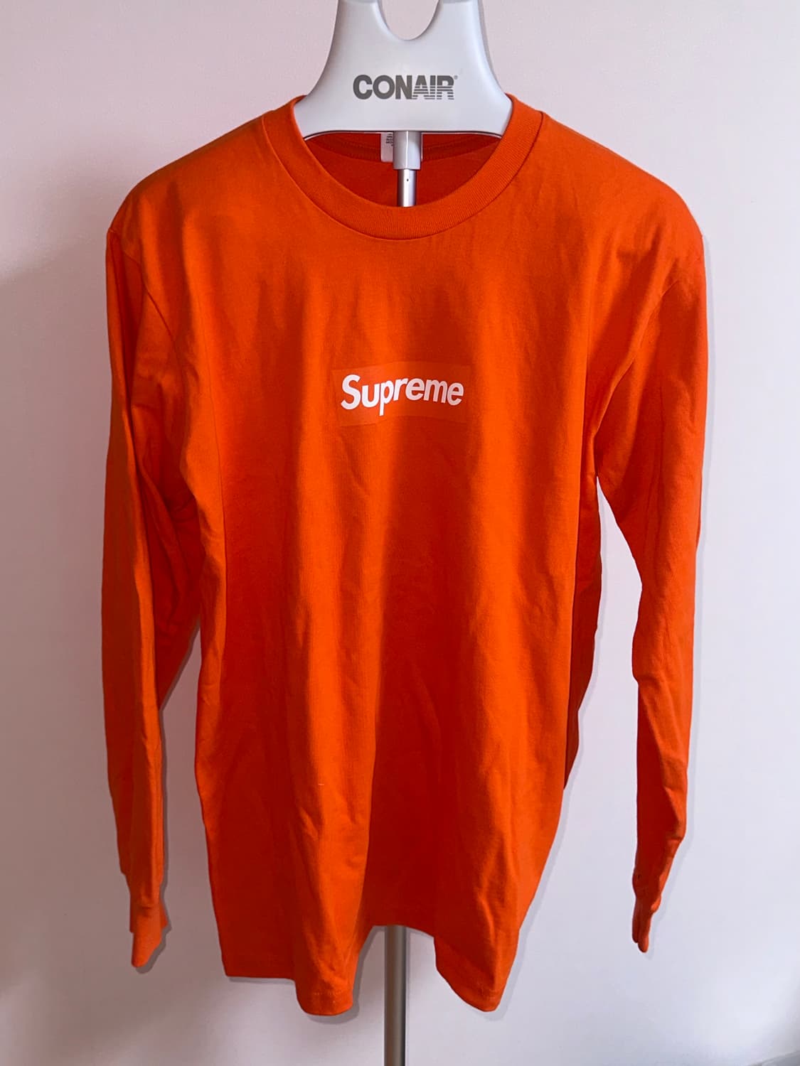 (M) 슈프림 박스로고 롱슬리브 티셔츠 오렌지 20FW 상품이미지1