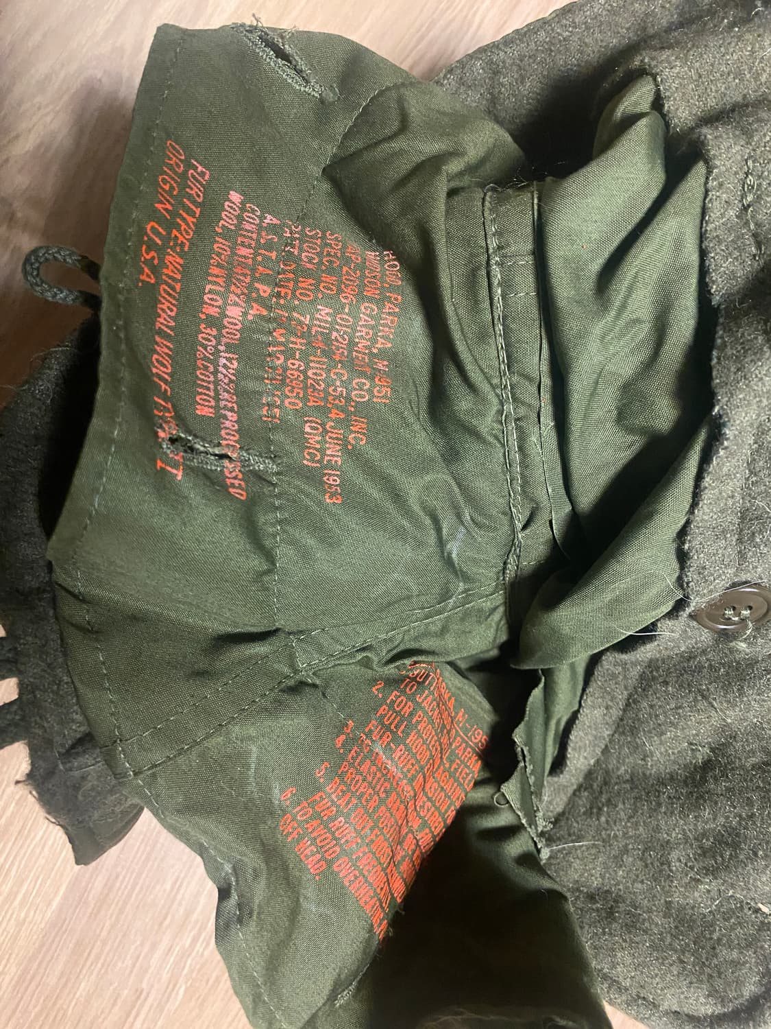 오리지널 M-51 후드 상품이미지3