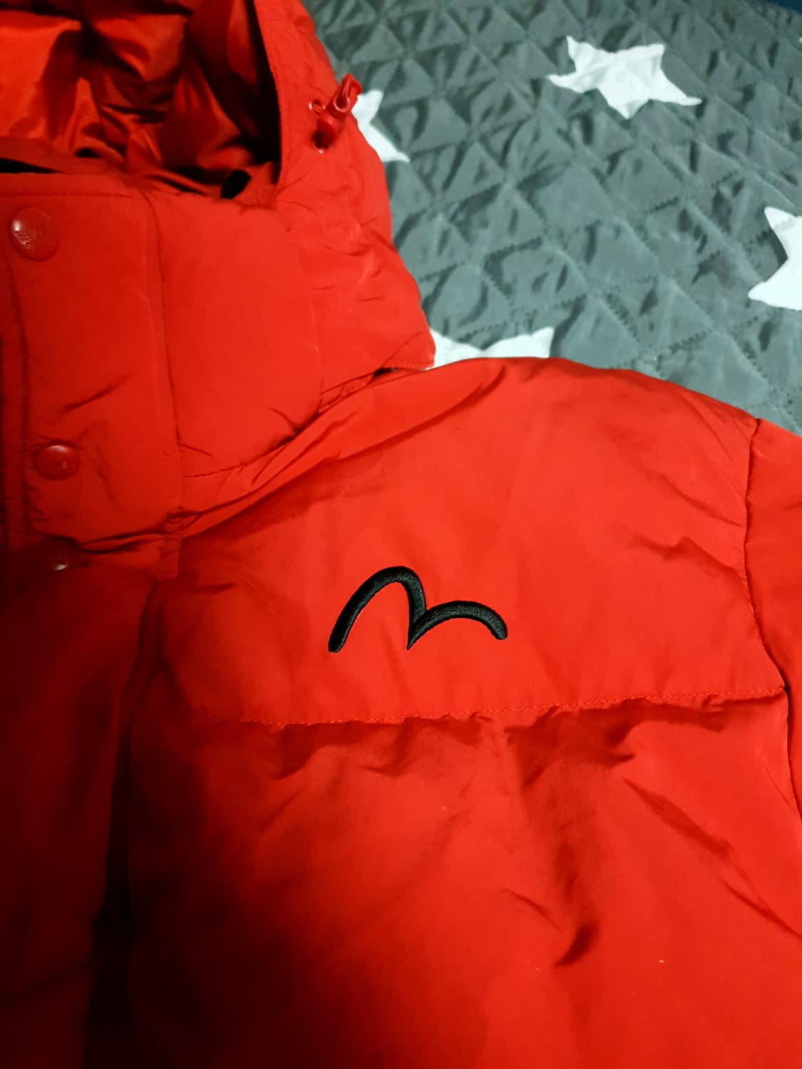 EVISU 프리미엄 퀄리티 올드스쿨 덕다운 패딩 레드 (L) 상품이미지3