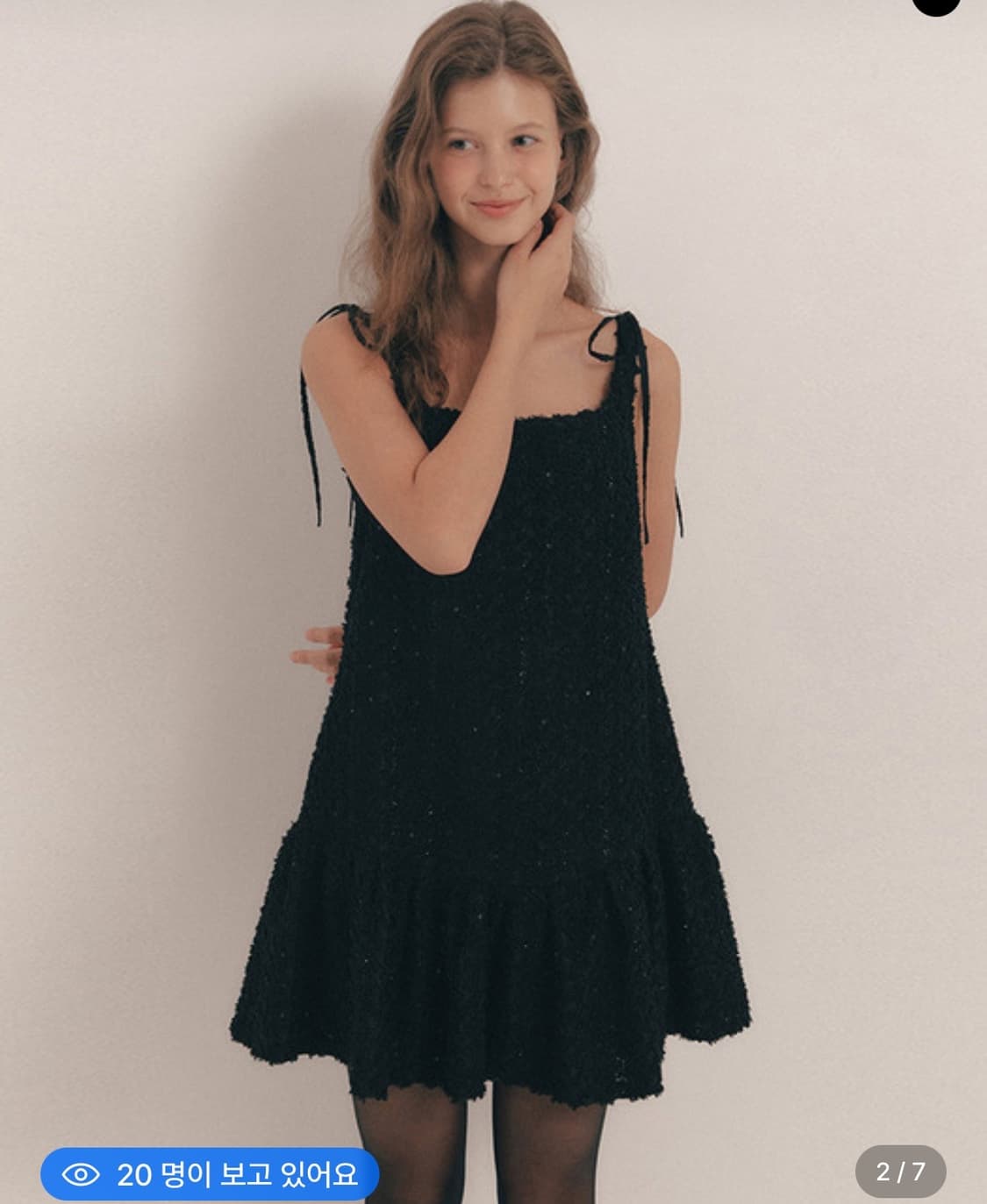 ✨새상품✨플로움 미니 뷔스티에 원피스 블랙 S 상품이미지1