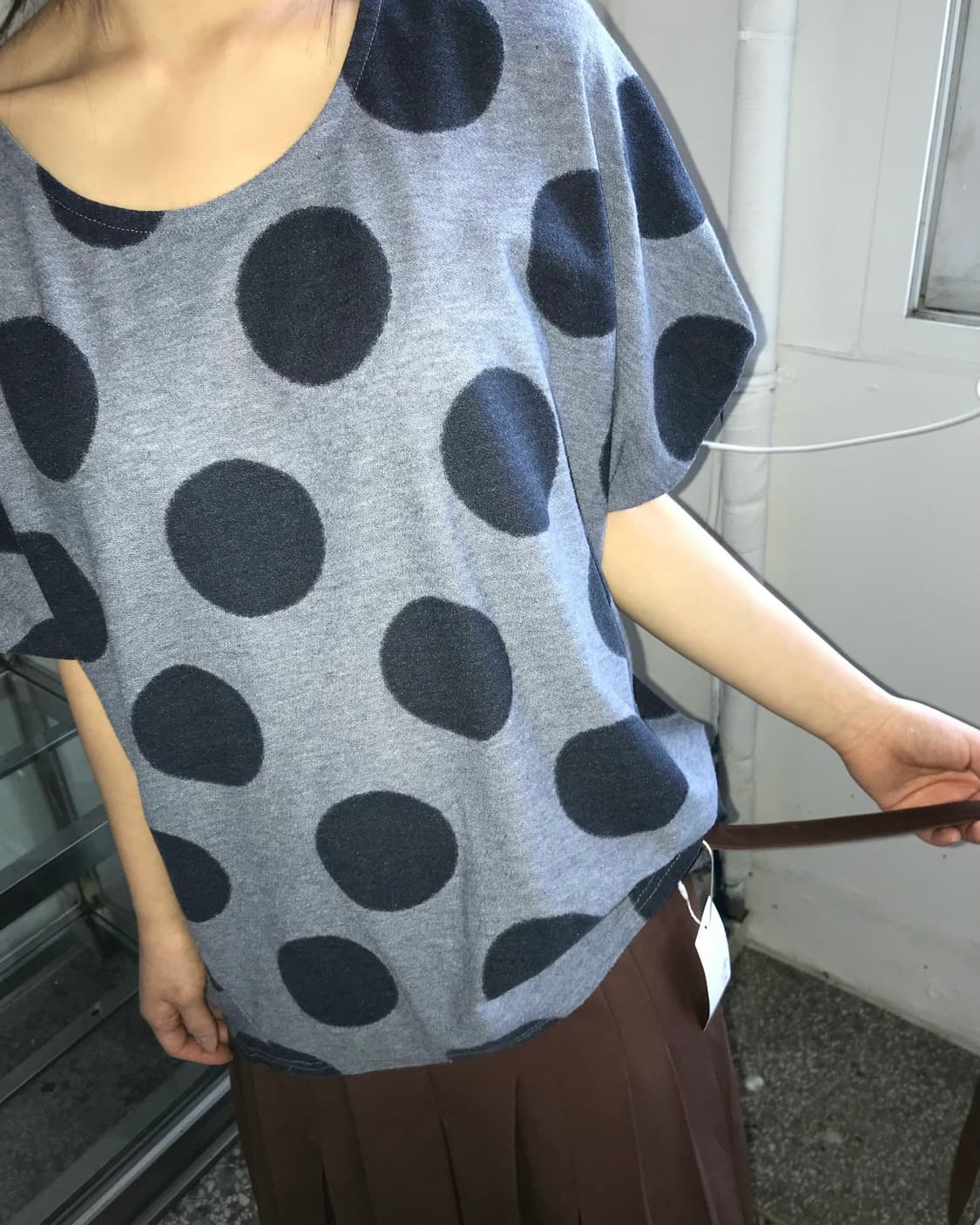 네이비 도트 티 상품이미지4