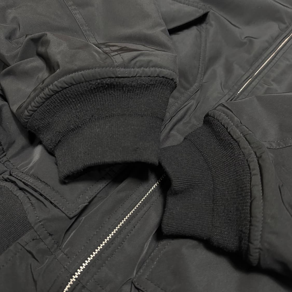 HINSON 블랙컬러 하이넥 패디드 밀리터리 자켓 (M) 상품이미지5