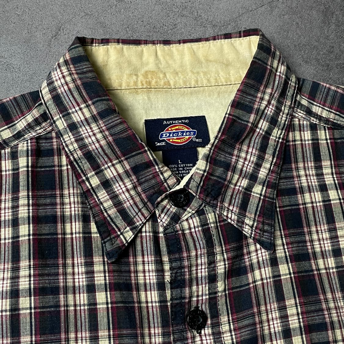 DICKIES 디키즈 빈티지 체크 반팔 워크 셔츠 A01028 상품이미지2