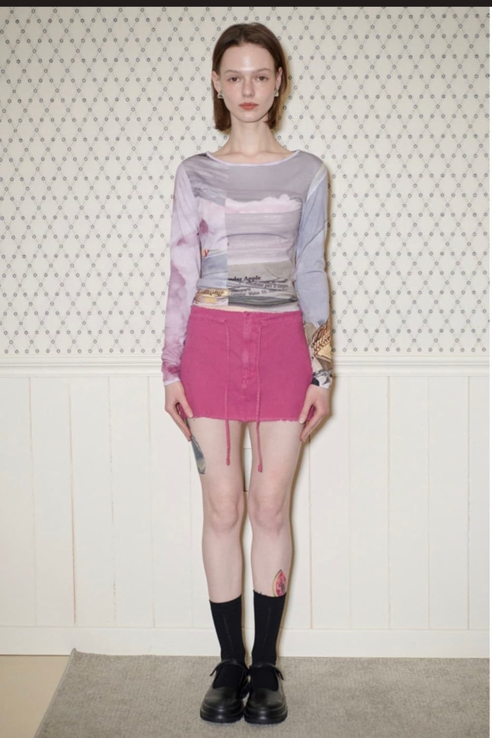 시눈 프린팅 긴팔 상품이미지4