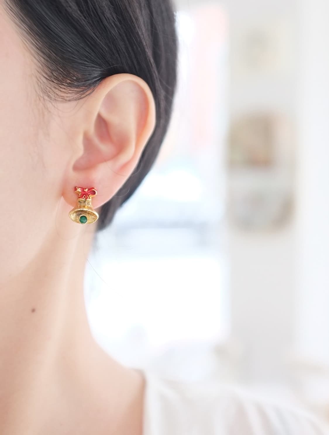 1980s  크리스마스 종 빈티지귀걸이 빈티지귀찌  상품이미지3