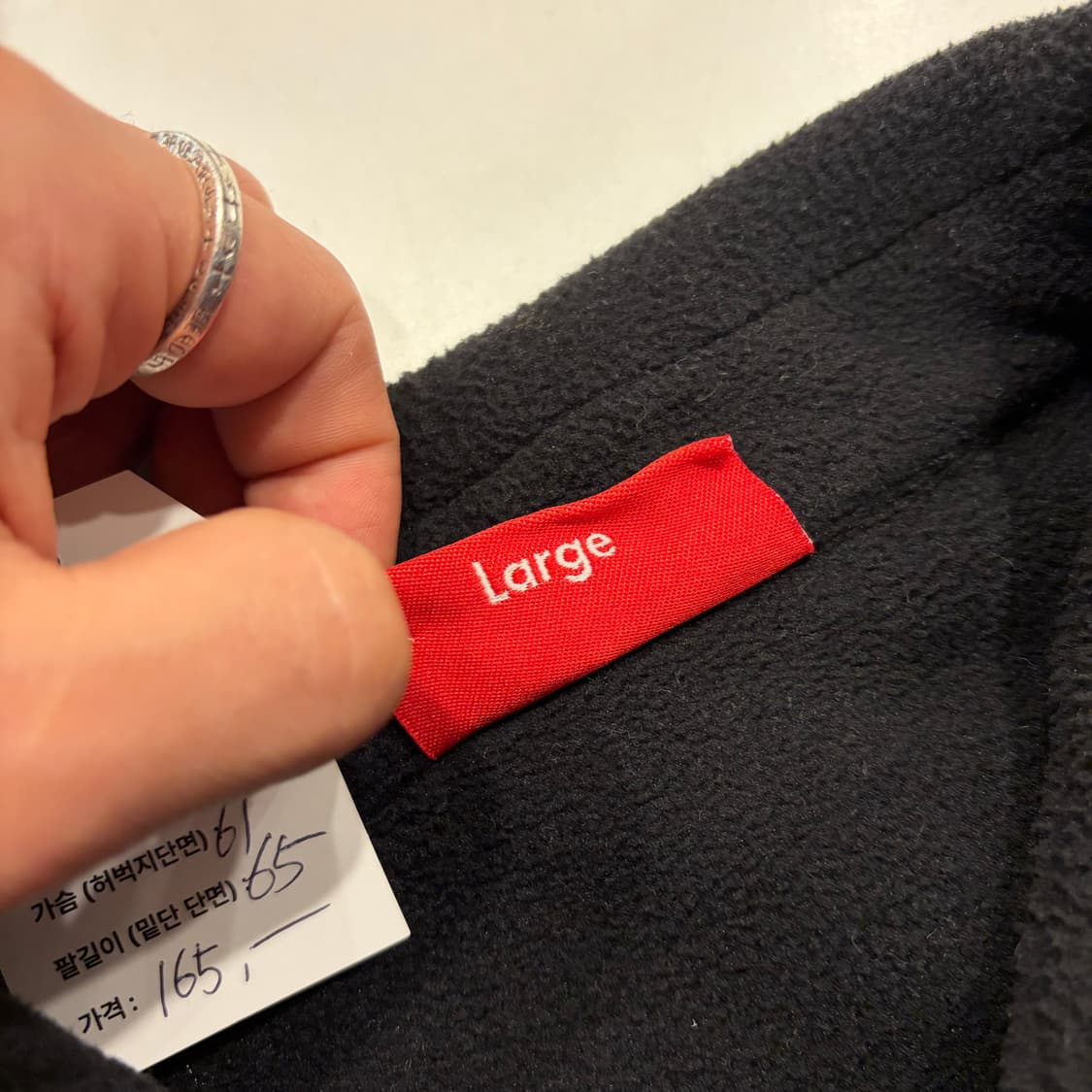 [L] 17FW 슈프림 폴라텍 후리스 포켓 블랙 폴로 셔츠 B552 상품이미지6