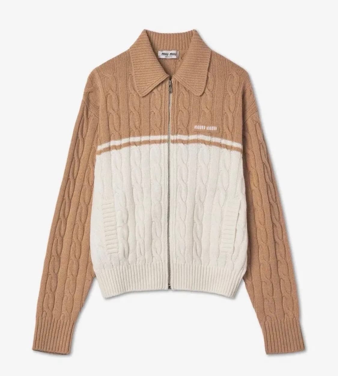 미우미우 캐시미어 집업 가디건 구매합니다 상품이미지1