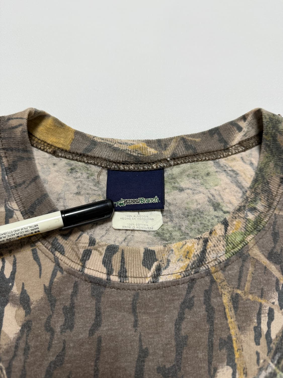 90s-00s 리얼트리 패턴 빈티지 반팔 티셔츠 XL 상품이미지3