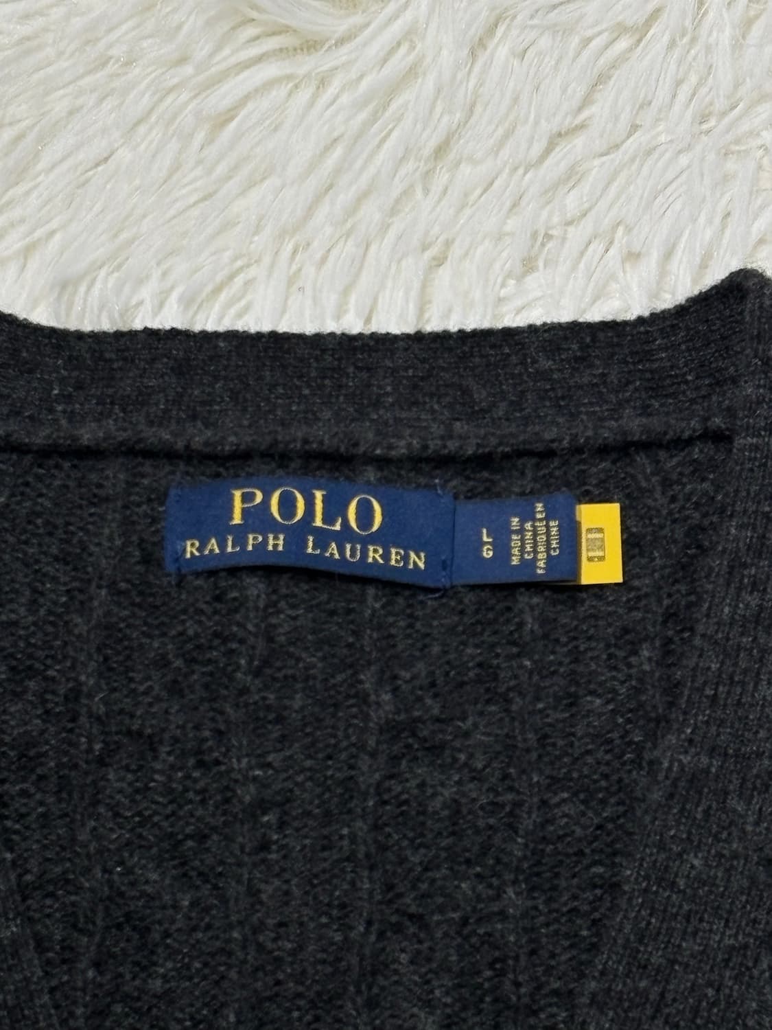 폴로랄프로렌 qr 울 캐시미어 케이블 가디건 상품이미지7